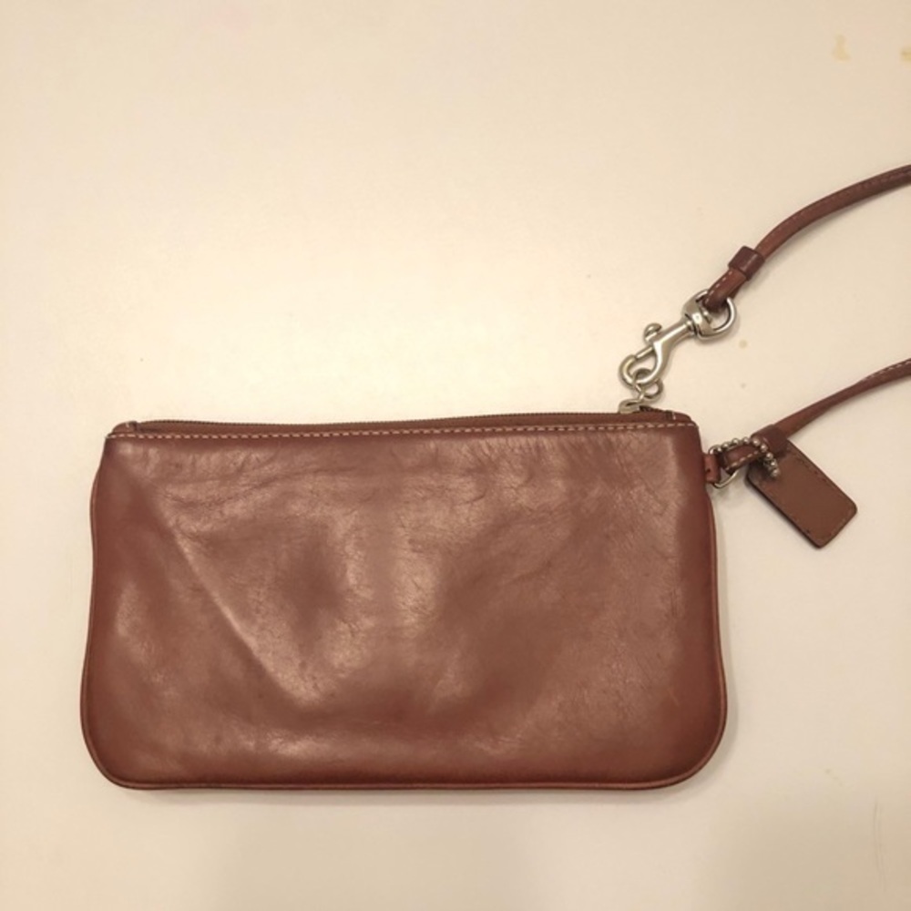 Coach brown leather soho wristlet clutch mini bag vintage y2k - Picture 2 of 6